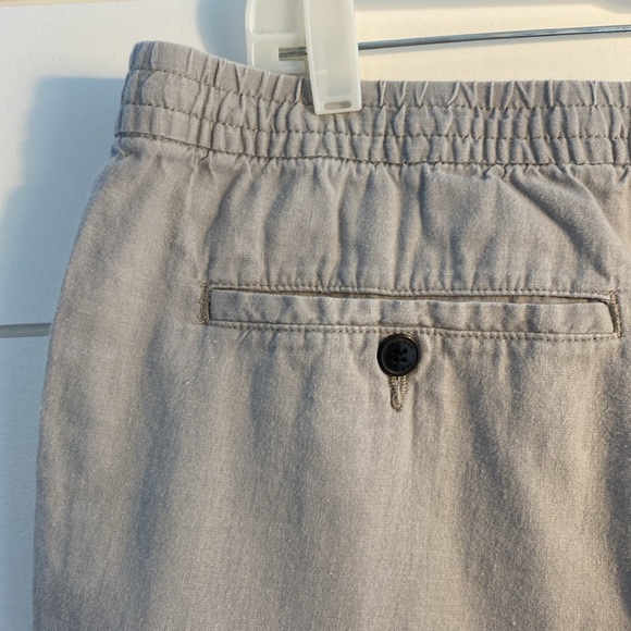 H&M men's size XL grey linen cotton blend Bermuda shorts neutral minimalist - Picture 3 of 8